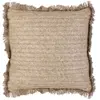 Home Deco Factory - Coussin Raphia déhoussable beige/dore - 40x40 cm T.U