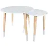 AC-DÉCO Lot de 2 tables gigognes en bois - Tailles différentes