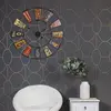 The Home Deco Factory - Horloge en métal Recyclerie 80 cm