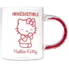 Mug Verre 30cl Hello Kitty Anse Paillettes