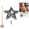 Lily Cook - Coffret dessert sapin de noel inox/bois T.U
