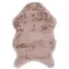 THE HOME DECO FACTORY - Tapis imitation fourrure poil fin 60x90 cm rose poudré