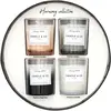 The Home Deco Factory Coffret De 4 Bougies Parfumées Harmony 5.9 Cm
