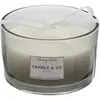 AC-Deco Bougie parfumée - 3 mèches - Harmony -D 13 x H 9,9 cm - Gris