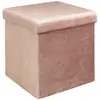 HOME DECO FACTORY Pouf coffre pliable en velours design Giulia - L. 38 x H. 38 cm - Rose