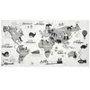 The Home Deco Factory - Tapis jeu enfant en coton 140x70 cm Mappemonde
