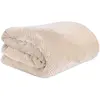 The Home Deco Factory Plaid sherpa effet nid d'abeille 180x220 cm Beige rosé