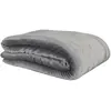 Home Deco Factory Plaid Flanelle Sherpa, Gris Fonce, 140 x 200 cm
