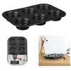 Non communiqué Moule Patisserie X6 Muffins Carbon Steel M12