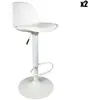 Tabouret de bar assise rembourrée Isak Blanc