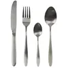 THE HOME DECO FACTORY Saveur Et Degustation - Ménagère inox 16 pièces Table chic effet noir