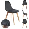 AC-DÉCO Home Deco Factory - 2 Chaises grosse maille noires - 46x55x85 cm T.U