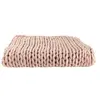 The Home Deco Factory - Plaid grosses mailles Chunky 120 x 150 cm rose
