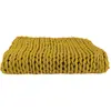 AC-Déco Home Deco Factory - Plaid grosse maille chunky jaune - 150x120 cm T.U