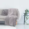 The Home Deco Factory - Plaid en sherpa gris 120 x 150 cm