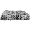 The Home Deco Factory - Plaid grosses mailles Chunky 120 x 150 cm gris