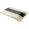 Home Deco Factory - Plaid berbère à rayure écru/noir - 150x120 cm T.U