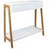 Casâme Console scandinave en bois avec tiroir Ida