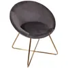 The Home Deco Factory - Fauteuil de salon en velours Karl