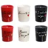Coffret de 6 bougies parfumées mots d'amour