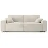 GAUCET Durif - canapé droit convertible 3 places en velours côtelé beige DURIF
