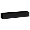 PRICE FACTORY Meuble TV suspendu 180cm coloris noir collection SWITCH. Finitions brillantes.