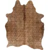 Esbeco Tapis peau naturelle Cuir Marron