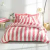 becquet Housse de couette en coton ANDERSON à rayures rose bonbon
