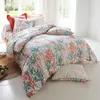 Housse de couette en percale de coton CORAL REEF orange corail