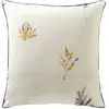 Becquet Taie d'oreiller sac coton ALBA feuilles et bouquets jaune