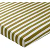Becquet Drap-housse motif tulipes et rayures MARTIKA jaune ocre