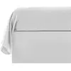 becquet Taie d'oreiller ou traversin en lin uni Blanc Craie