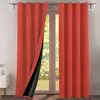 Becquet Rideau occultant en polyester orange poterie 140x260