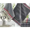 Becquet Lot de 3 torchons jacquard motif conserves - Gris