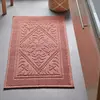 Becquet Tapis de bain HELIOS  en coton orange terracotta