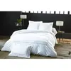 Becquet Housse de couette en percale de coton ADELE fleurs brodées et torsades- blanc