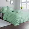 becquet Housse de couette Uni bleu céladon en satin de coton 140x200