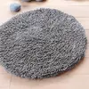 Becquet Tapis de bain rond 80cm CONFORT pur coton longues mèches gris