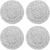 Becquet Set de 4 dessous d'assiettes RUBINE blanc