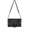 Sac Bandouliere Crazychic  Sac Bandoulière Chaînes Nubuck Métalisé