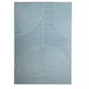 JADOREL Tapis salon tissé motif géométrique contemporain, bleu 160x225