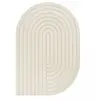 Tapis salon, forme original, motif moderne ton sur ton, crème 200x290