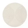 tapis rond, motif moderne et design ton sur ton, crème Ø120cm