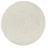UNAMOURDETAPIS Tapis rond SPIRATRI   160 cm Crème Tapis facile d'entretien idéal pour la chambre