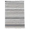 IMPALO Tapis kilim tissé main en laine motif géométrique, beige 160x230
