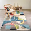 Tapis salon tufté main en coton 100% bio, multicolore 120x170