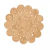 Tapis rond Ø80cm fait main en jute motif rond pour chambre VODO 80 x 80 cm