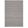 Tapis kilim tissé main en pet motif géométrique, crème 160x230