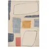 SCION LIVING Tapis salon tissé à la main en laine naturel, multicolore 120x180