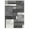 UNAMOURDETAPIS Tapis open space 200x290 tissé gris rectangle motif géométrique geome